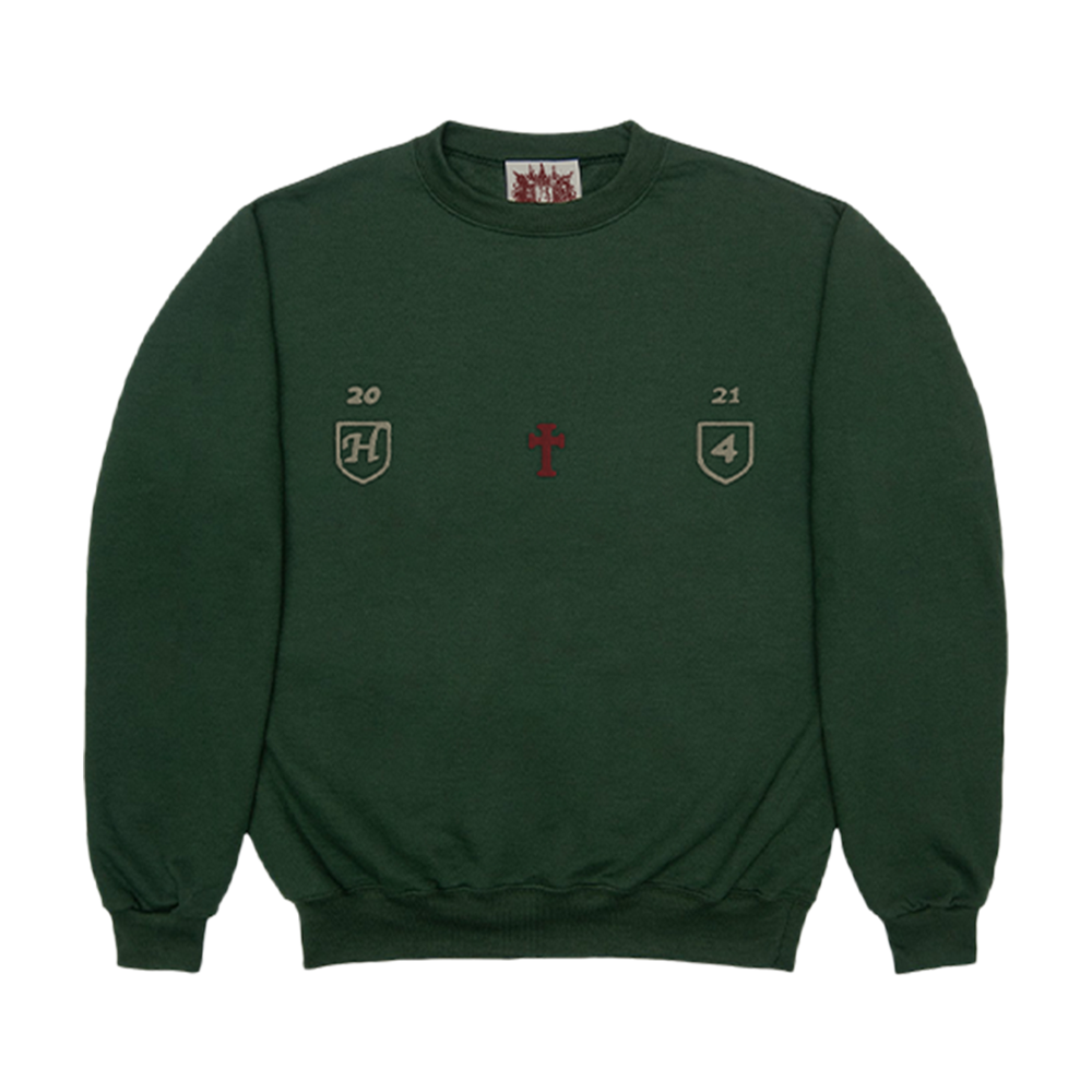 Love and Power Green Crewneck Front